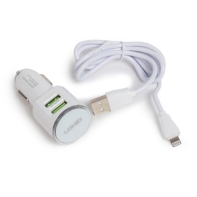 Купить Автомобильное зарядное устройство LDNIO DL-C29 2*USB Lightning Белый Алматы