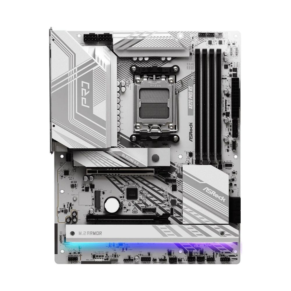 купить Материнская плата ASRock X870 PRO RS AM5 4xDDR5 4xSATA3 3xM.2 1xHDMI 2xType-C ATX в Алматы