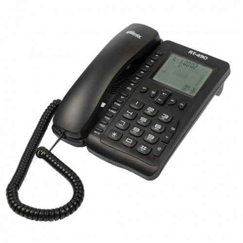 купить Телефон проводной Ritmix RT-490 черный в Алматы
