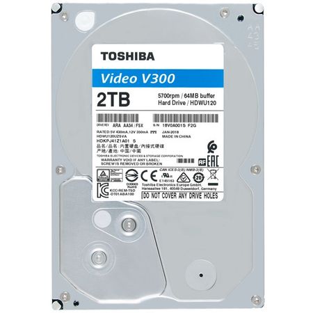купить Жесткий диск HDD 2Tb TOSHIBA V300 SATA3 5700rpm 64Mb  3,5* HDWU120UZSVA в Алматы