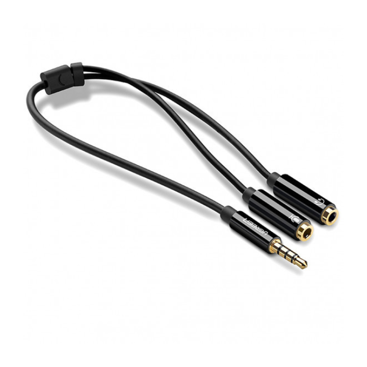 Ugreen aux. Ugreen 3.5mm Audio Cable. Ugreen разветвитель. Аудио разветвитель кабель разъема 3,5 мм HIFI. Кабель Ugreen av183-20782 3.5mm 4-Pole m/m Audio Cable Alu Case, 2m Black.