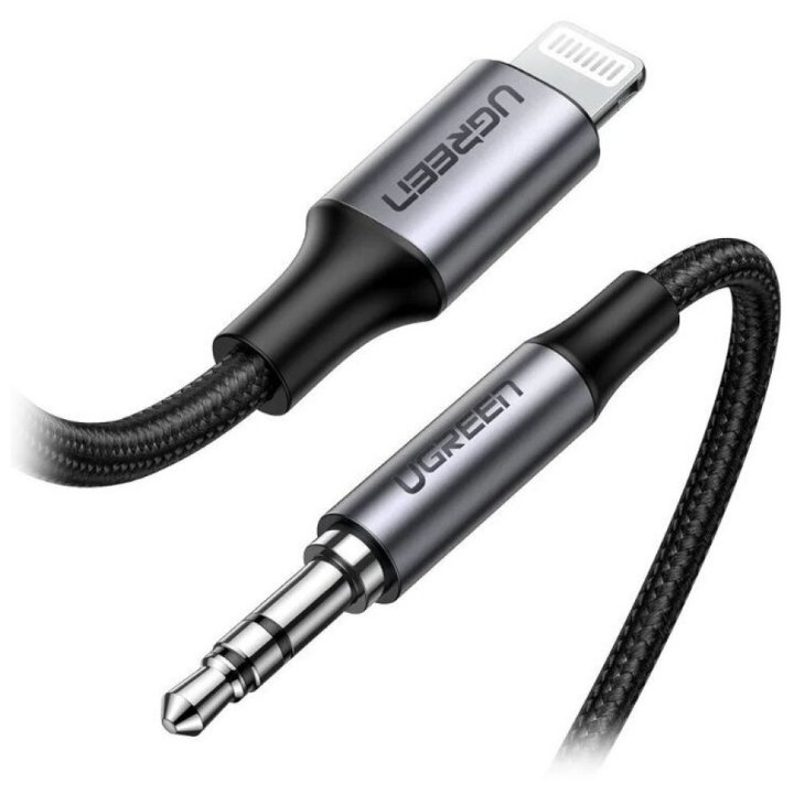 купить Адаптер UGREEN US315 Lightning to 3.5mm Audio Adapter Aluminium Braided, 2m, 70862 в Алматы