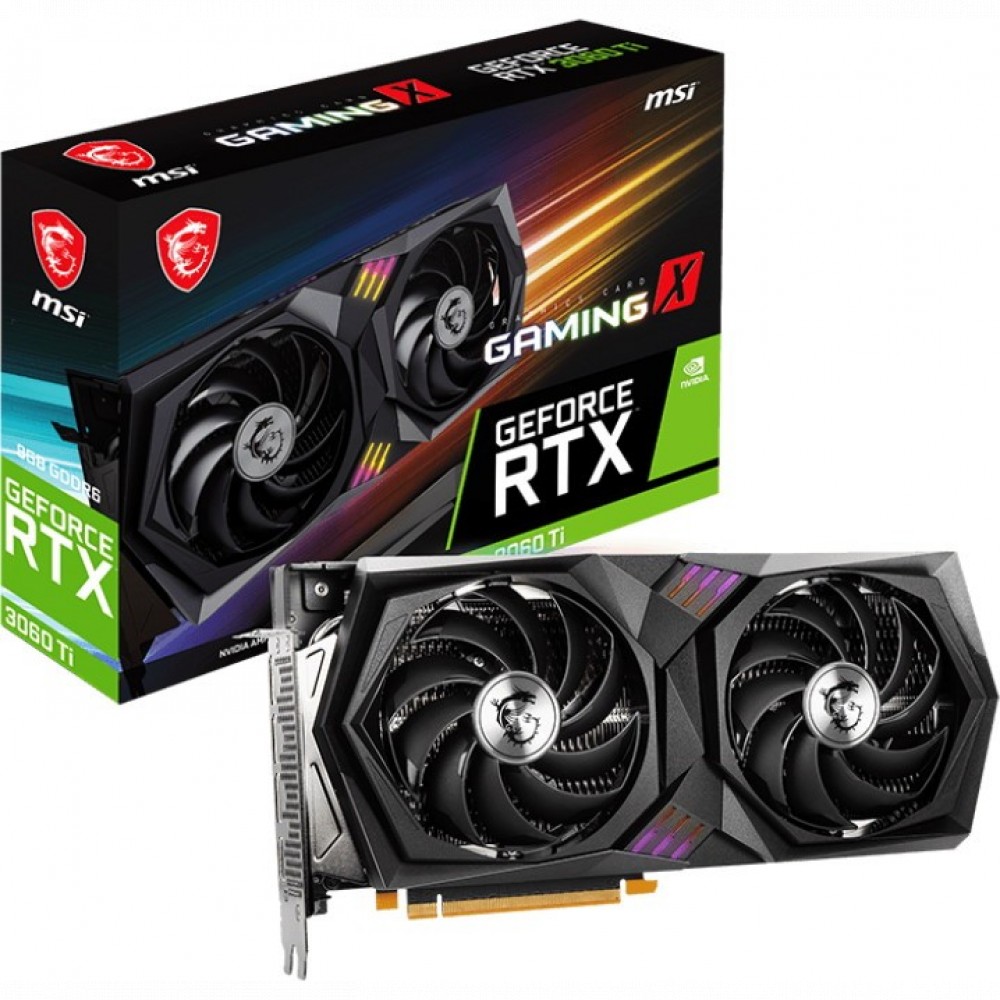 купить Видеокарта MSI GeForce RTX3060 Ti GAMING X, 8G GDDR6 256-bit HDMI 3xDP RTX 3060 Ti GAMING X 8G LHR в Алматы