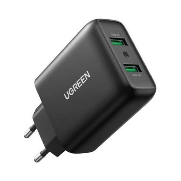 купить Зарядное устройство Ugreen CD161 10216 Dual USB-A QC 3.0  36W Charger в Алматы