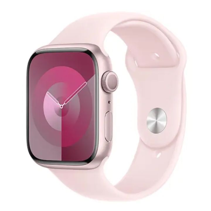 купить Apple Watch Series 9 GPS 45mm Pink Aluminium Case with Light Pink Sport Band - M/L,Model A2980 в Алматы