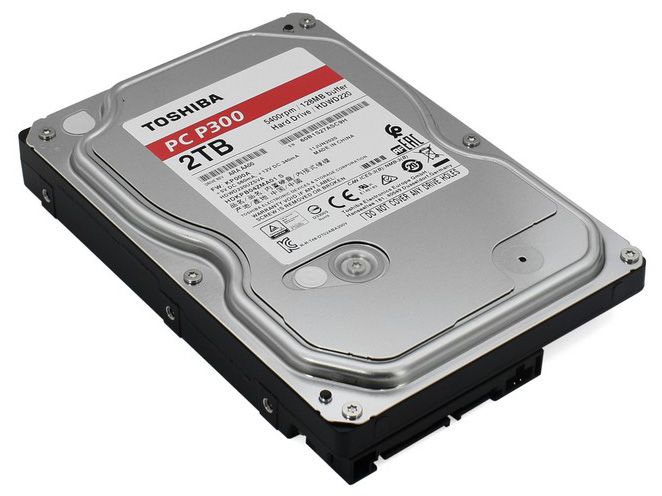 купить Жесткий диск HDD 2Tb TOSHIBA P300 SATA 6Gb/s 5400rpm 64Mb 3.5" HDWD220UZSVA в Алматы