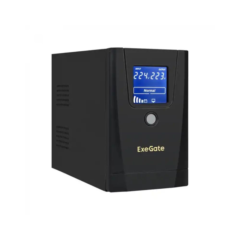 купить ИБП ExeGate LLB-900.LCD.AVR.1SH.2C13, AVR (145-290V), 900VA/500W, 12V/9Ah*1, 1xSchuko+2xC13 в Алматы