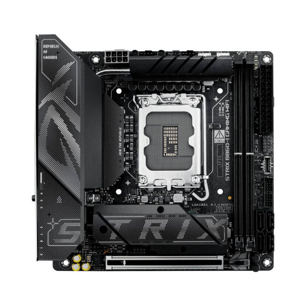 купить Материнская плата ASUS ROG STRIX B860-I GAMING, LGA1851 B860 2xDDR5 4xSATA 2xM.2 HDMI DP USB-C mITX в Алматы