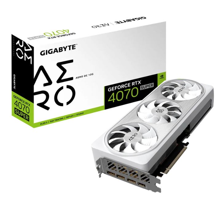 купить Видеокарта Gigabyte GeForce RTX 4070 SUPER AERO OC (GV-N407SAERO OC-12GD) 12 Гб в Алматы