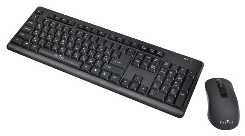 купить Клавиатура + мышь Oklick 270M клав:черный мышь:черный USB беспроводная в Алматы