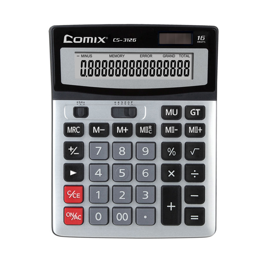 купить Калькулятор настольный, Comix, CS-3126, 16 разряд., Серый в Алматы