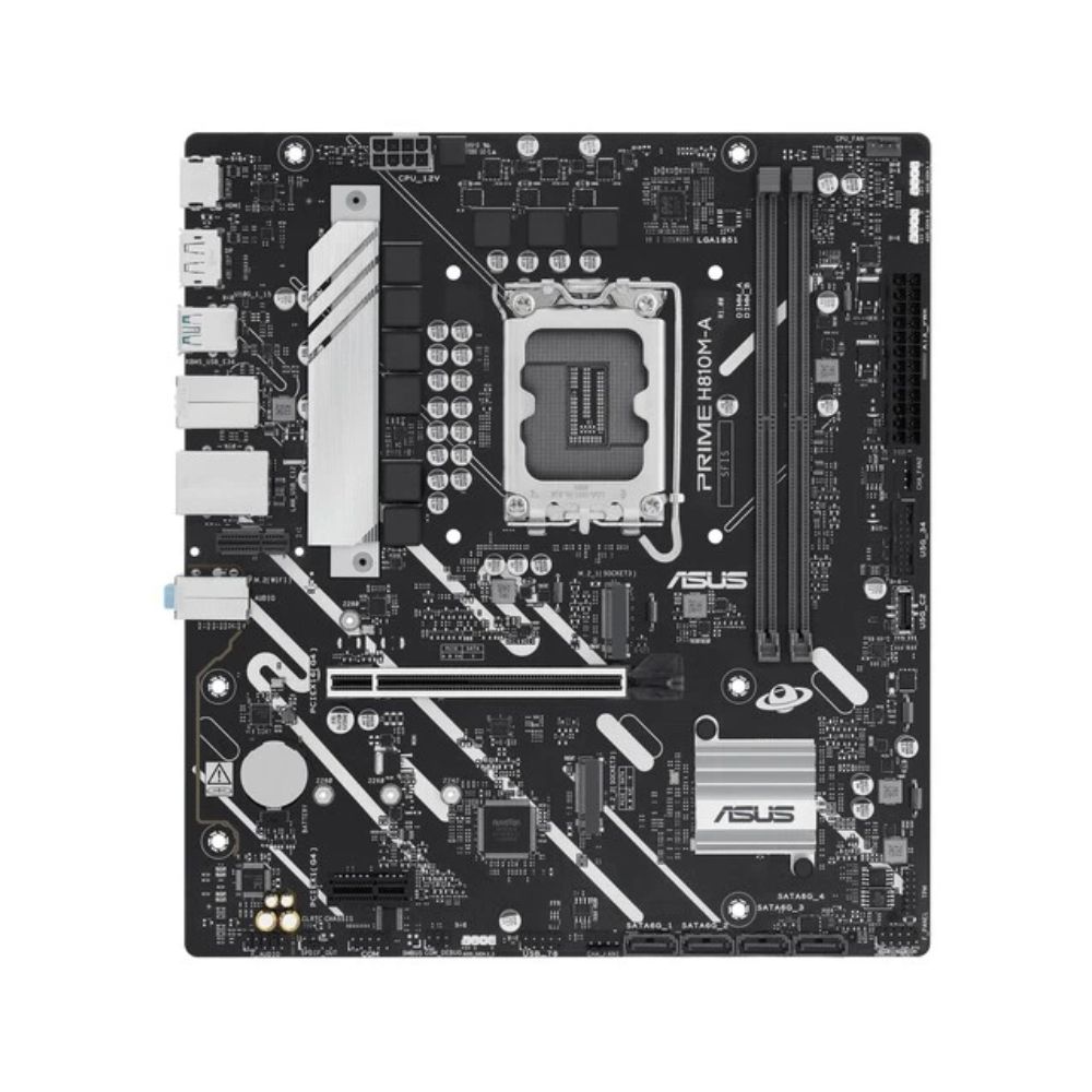 купить Материнская плата ASUS PRIME H810M-A-CSM, LGA1851 H810 2xDDR5 4xSATA 2xM.2 HDMI DP USB-C mATX в Алматы