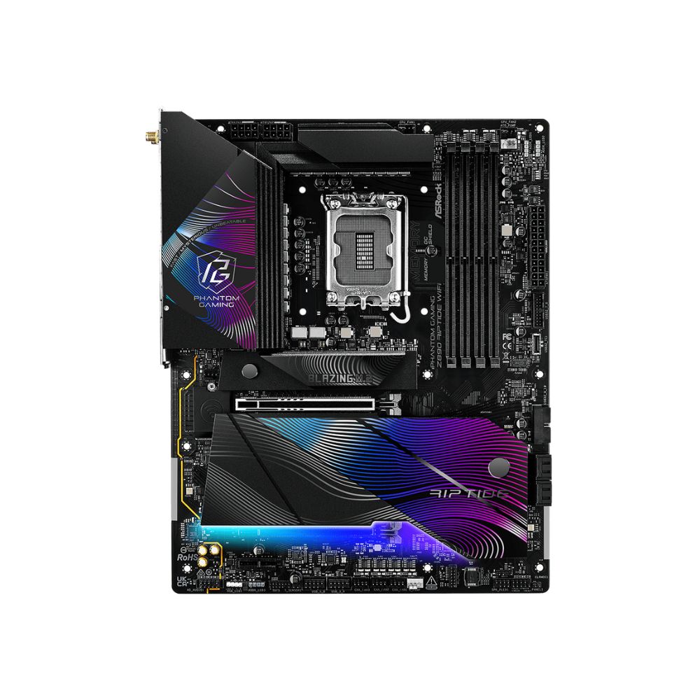 купить Материнская плата ASRock Z890 RIPTIDE WIFI LGA1851 4xDDR5 4xSATA 5xM.2 HDMI Type-C ATX в Алматы