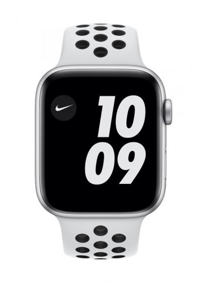 купить Apple Watch Nike Series 6 GPS, 40mm Silver Aluminium Case with Pure Platinum/Black Nike Sport Band - Regular, Model A2291 в Алматы