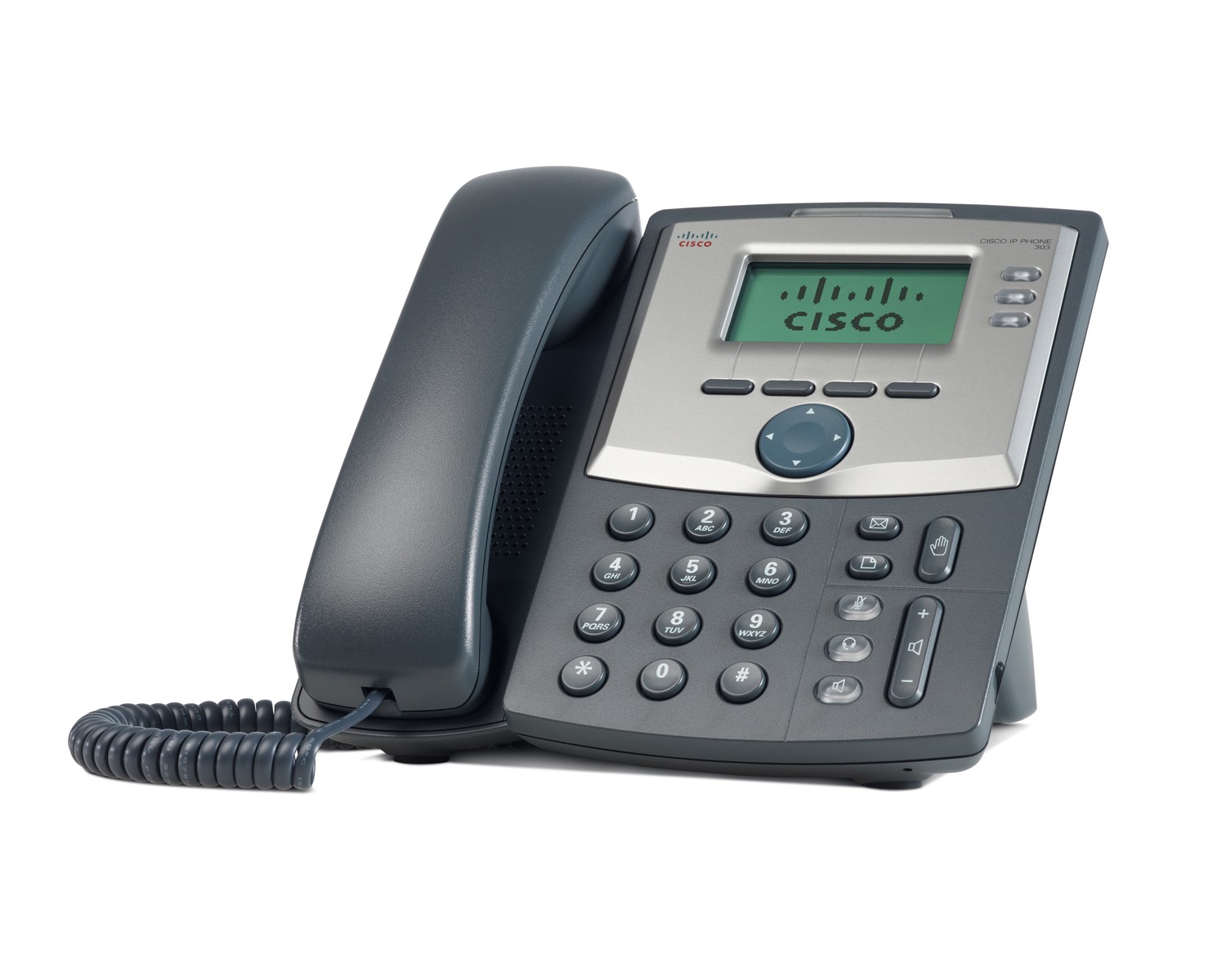 купить Cisco SB	Телефон IP	SPA303-G2	IP телефон Cisco SB SPA303-G2 (SIP) 3 линии, 2 x 10/100 Eth, ч/б LCD 128x64, 3 прогр. клав., блок питания в комплекте в Алматы