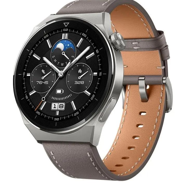 купить Смарт часы Huawei Watch GT 3 Pro ODN-B19 46mm Gray Leather Strap в Алматы