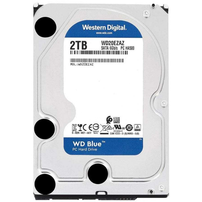 купить Жёсткий диск HDD 2 Tb SATA 6Gb/s Western Digital Blue WD20EZAZ  3.5* 5400rpm 256Mb в Алматы