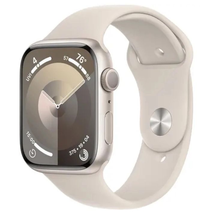 купить Смарт часы Apple Watch Series 9 GPS 45mm Starlight M/L A2980 MR973QR/A в Алматы
