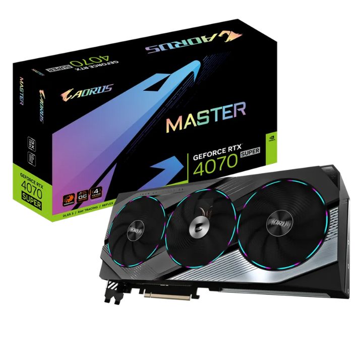 купить Видеокарта Gigabyte GeForce RTX 4070 SUPER AORUS MASTER 12G (GV-N407SAORUS M-12GD) в Алматы