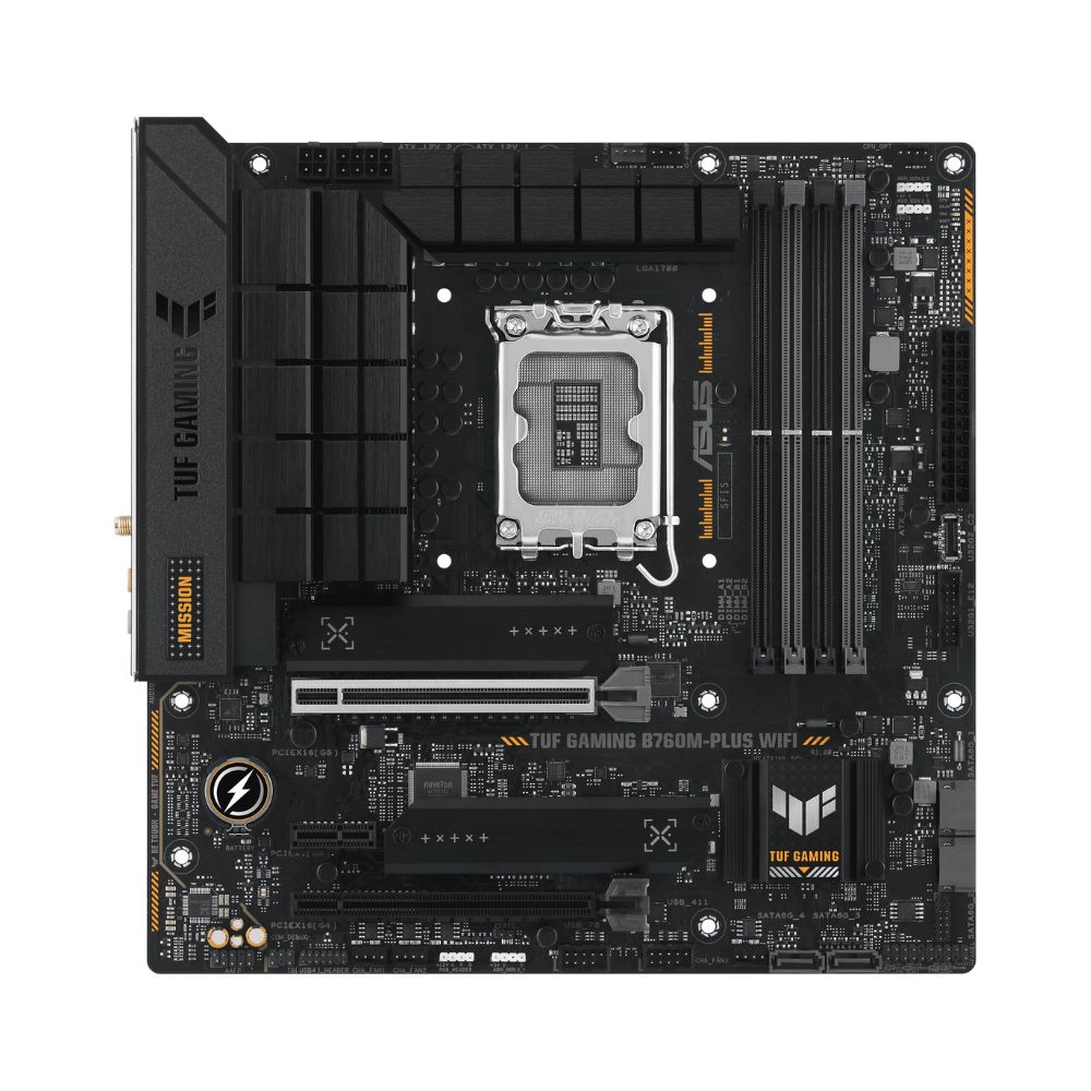 купить Материнская плата ASUS TUF GAMING B760M-PLUS LGA1700 4xDDR5 4xSATA3 2xM.2 RAID HDMI DP mATX в Алматы