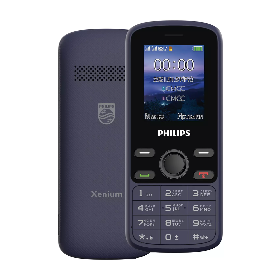 Мобильный телефон Philips Xenium E111 синий купить в Алматы