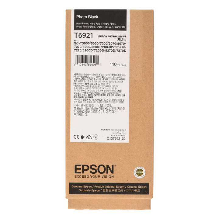 Картридж струйный Epson Singlepack Ultrachrome Xd Photo Black T692100 110ml C13t692100 купить 8175