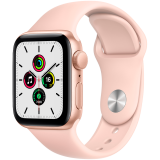 купить Apple Watch SE GPS, 40mm Gold Aluminium Case with Pink Sand Sport Band - Regular, Model A2351 в Алматы