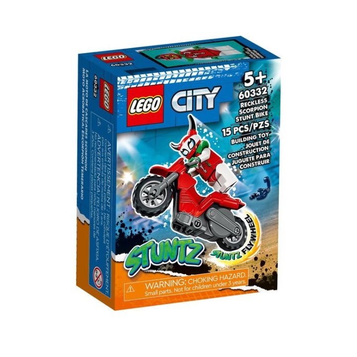 купить Конструктор LEGO City Stuntz Каскадерский мотоцикл Авантюрного скорпиона в Алматы