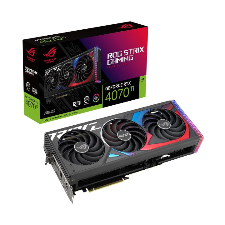 купить Видеокарта ASUS GeForce RTX4070Ti GDDR6X 12GB 192-bit 2xHDMI 3xDP ROG-STRIX-RTX4070TI-12G-GAMING в Алматы