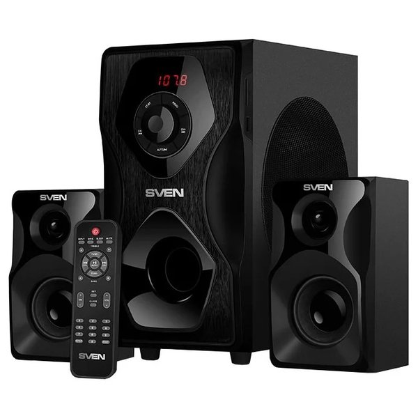 купить SVEN Колонки MS-2055, черный (55W, FM, USB/SD, Display, RC, Bluetooth) в Алматы