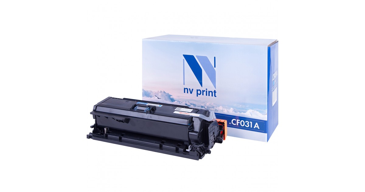 купить Совместимый картридж NV Print NV-CF031A Cyan (NV-CF031AC) для HP LaserJet Color CM4540 MFP, CM4540f MFP, CM4540fskm (12500k) в Алматы
