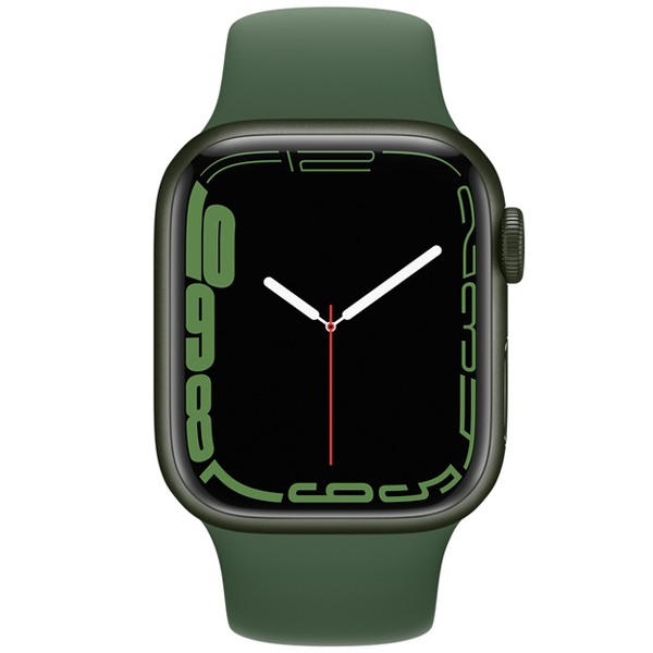 купить Apple Watch Series 7 GPS, 41mm Green Aluminium Case with Clover Sport Band - Regular, A2473 в Алматы