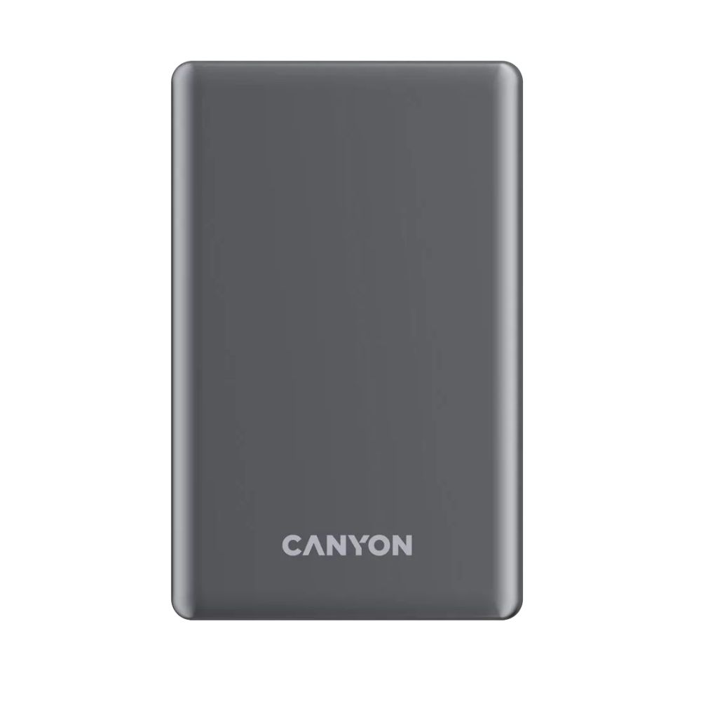 купить CANYON power bank OnCharge 510 slim Magsafe 10000 mAh PD20W Dark Grey CNS-CPB510DG в Алматы