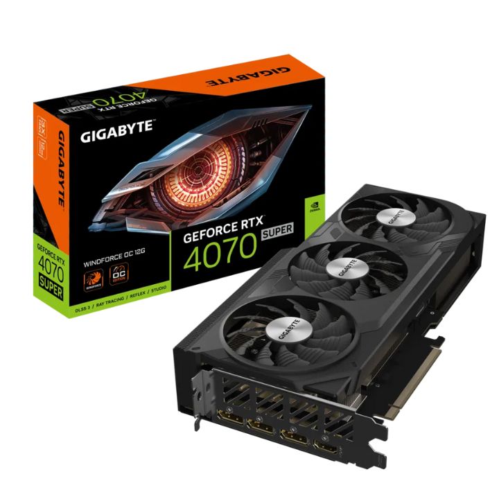 купить Видеокарта GIGABYTE GeForce RTX 4070 SUPER WINDFORCE OC (GV-N407SWF3OC-12GD) в Алматы