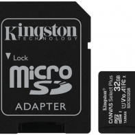 купить Карта памяти Kingston 32GB micro SDHC Canvas Select Plus 100R A1 C10 Two Pack + Single ADP, SDCS2/32GB-2P1A в Алматы фото 1