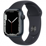 купить Apple Watch Series 7 GPS, 45mm Midnight Aluminium Case with Midnight Sport Band - Regular, A2474 в Алматы фото 1