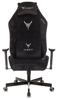 купить Кресло игровое Knight N1 Fabric Light-20 черный ткань с подголов. крестовина металл в Алматы фото 2