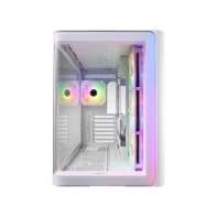 купить Компьютерный корпус FSP M580-BA, Без БП, 2xUSB3.0/Type-C, 4x120 ARGB, Curved Glass, White, ATX(BTF) в Алматы фото 3