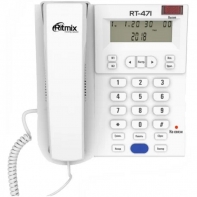 купить Телефон проводной Ritmix RT-471 белый в Алматы фото 2