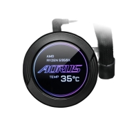 купить СЖО GIGABYTE AORUS WATERFORCE X 240, 2xARGB FAN 120mm, LCD Display, Intel 1200,1700, AMD TR4, AM5, AM4, sTRX4 в Алматы фото 2