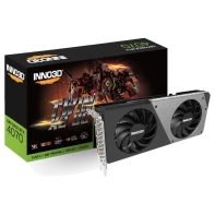 купить Видеокарта Inno3D GeForce RTX4070 Twin X2 OC, 12G GDDR6X 192-bit HDMI 3xDP N40702-126XX-185252N в Алматы фото 2