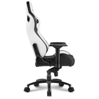 купить Игровое кресло Sharkoon Skiller SGS4 Black/White <Cинтетическая кожа, Газлифт 4, подлокотник 4D> в Алматы фото 2