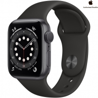 купить Apple Watch Series 6 GPS, 40mm Space Gray Aluminium Case with Black Sport Band - Regular, Model A2291 в Алматы фото 1