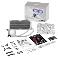 купить СЖО ASUS ROG RYUO III 240 ARGB WHT , AIO, 2x120mm fan, 1200/1700/AM5, WHITE, BOX в Алматы фото 3