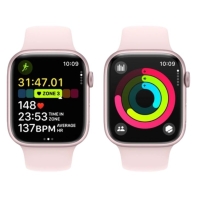 купить Apple Watch Series 9 GPS 45mm Pink Aluminium Case with Light Pink Sport Band - M/L,Model A2980 в Алматы фото 3