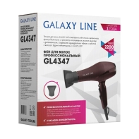 купить Фен для волос профессиональный GALAXY LINE GL4347, 2200Вт, 2 скорости, 220В/50Гц Черный в Алматы фото 3
