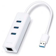 купить Сетевой адаптер USB GbE Tp-Link UE330 <1 порт 10/100/1000Mbps RJ45, 3 порта USB-A 3.0, коннектор USB 3.0> в Алматы фото 1