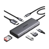 купить Конвертер Ugreen CM498 USB-C To HDMI+2*USB 3.2 A+ USB-C 3.2+SD/TF+PD 15531 в Алматы фото 2