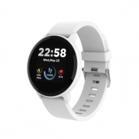 купить CANYON Smart watch, 1.3inches IPS full touch screen, Round watch, IP68 waterproof, multi-sport mode, BT5.0, compatibility with iOS and android, Silver white, Host: 25.2*42.5*10.7mm, Strap: 20*250mm, 45g в Алматы фото 1