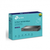 купить TP-Link TL-SF1009P 9-портовый настольный 10/100 Мбит/с коммутатор с 8 портами PoE+ в Алматы фото 4